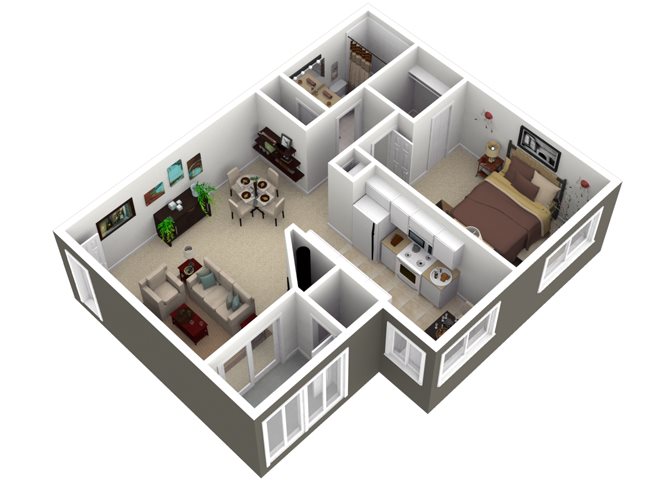 Wellington_Apartments_Silverdale_WA_The Knight_1 Bedroom_1 Bathroom Wellington_Apartments_Silverdale_WA_The Knight_1 Bedroom_1 Bathroom